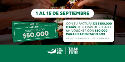 Comprá en TOM, comé en TACO BOX